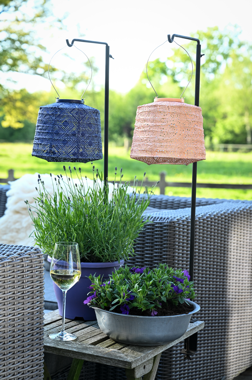 Lumiz Lantern Lampshade 20cm Apricot Paisley