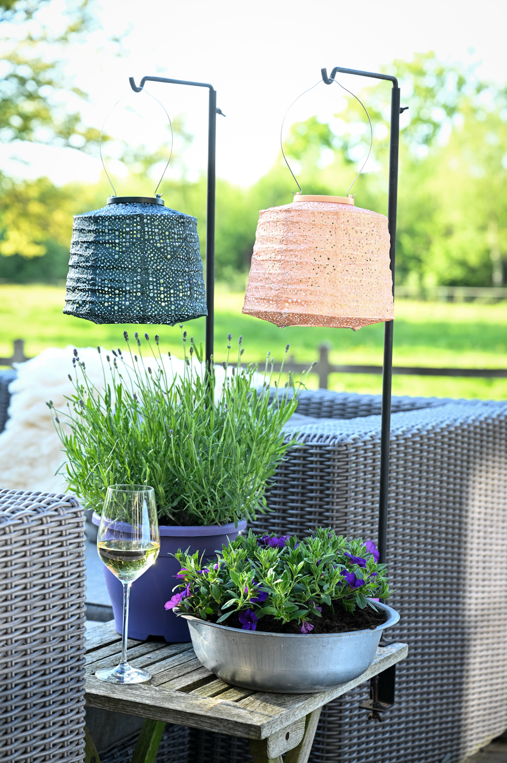Lumiz Lantern Lampshade 20cm Green Verso