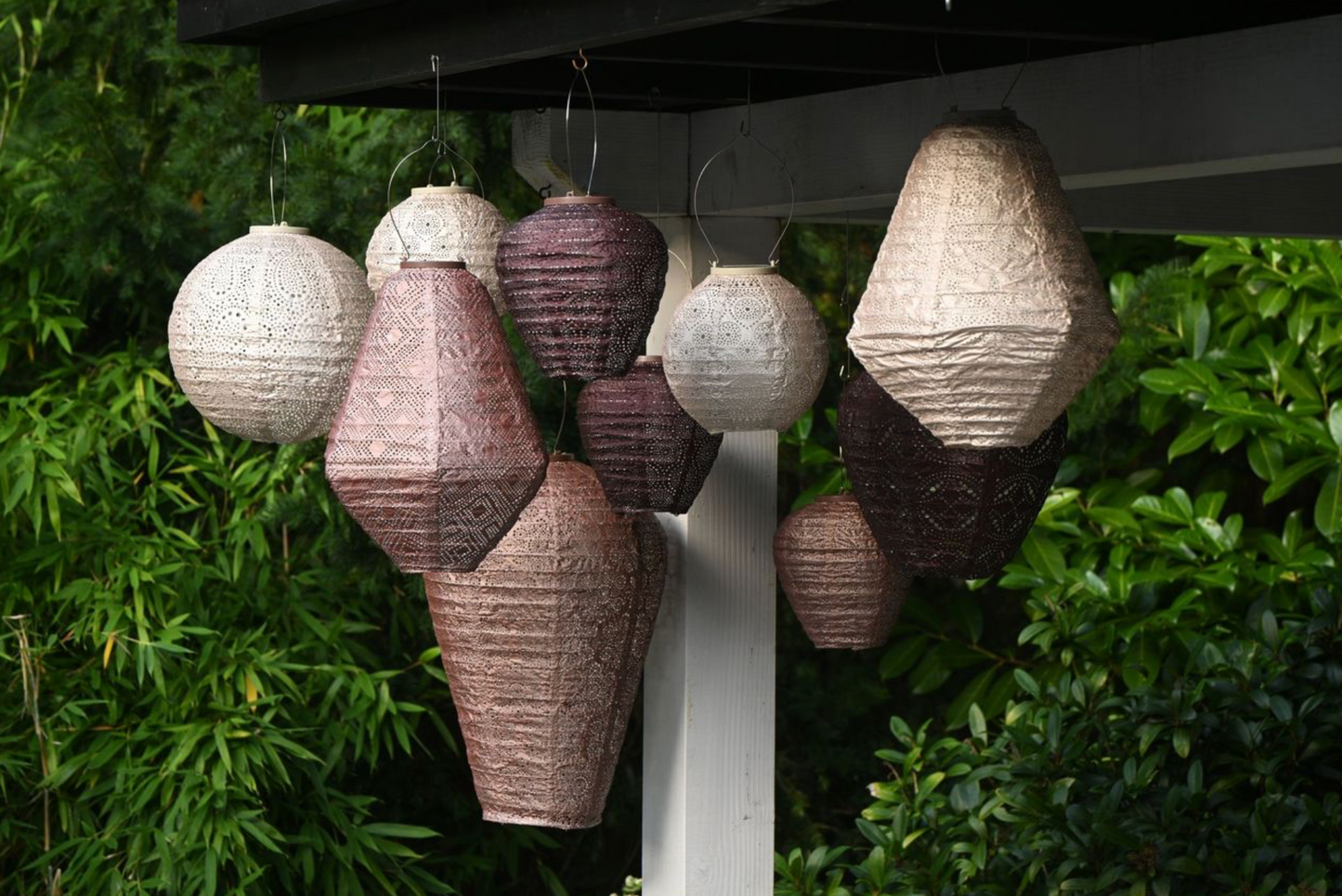 Lumiz Lantern Jar 30cm Plum Mandela