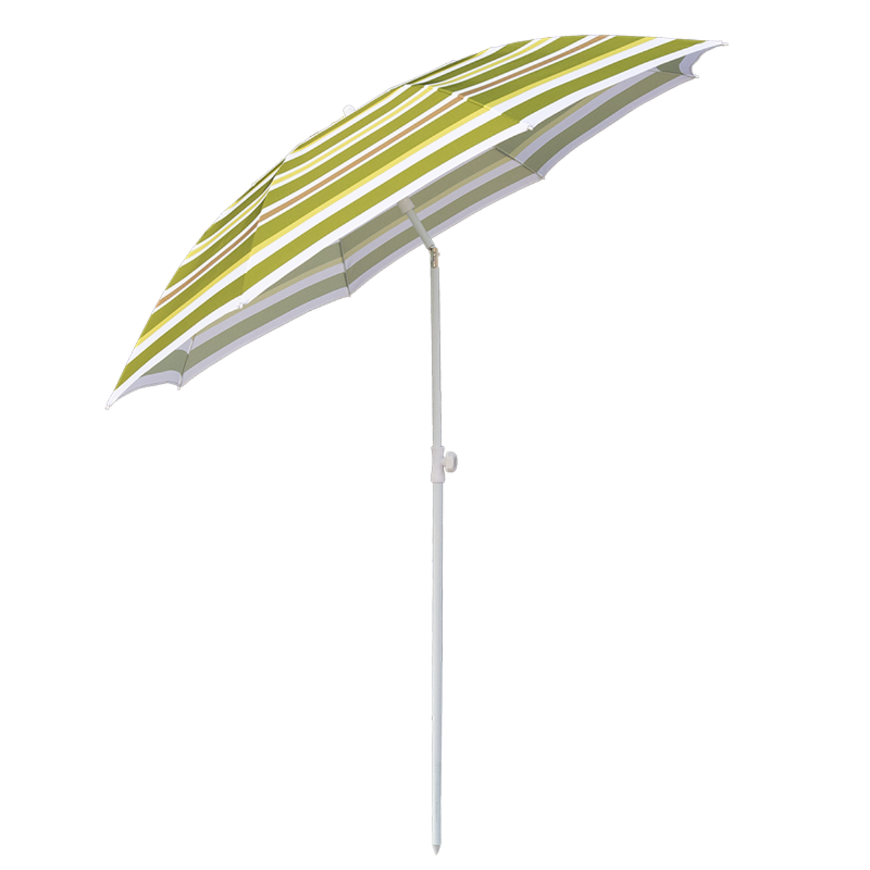 Striped Parasol Umbrella Green 180x120cm