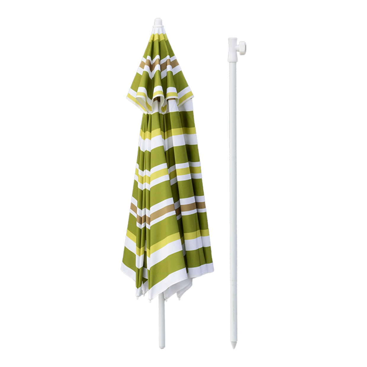 Striped Parasol Umbrella Green 180x120cm