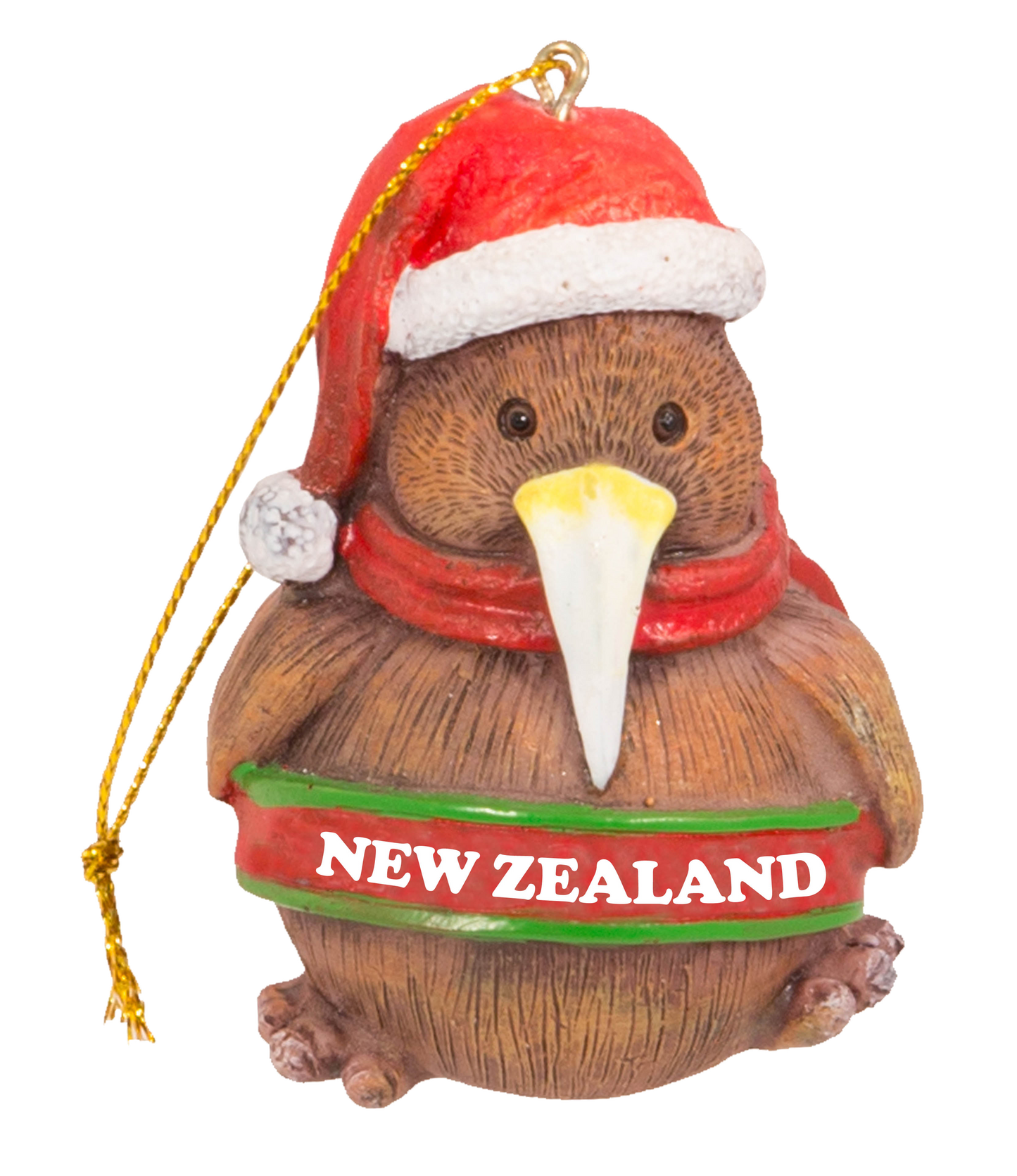 Hanging Xmas Kiwi with 'New Zealand' Decoration