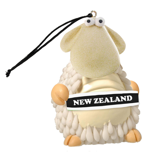 Hanging Sheep with 'New Zealand' Decoration