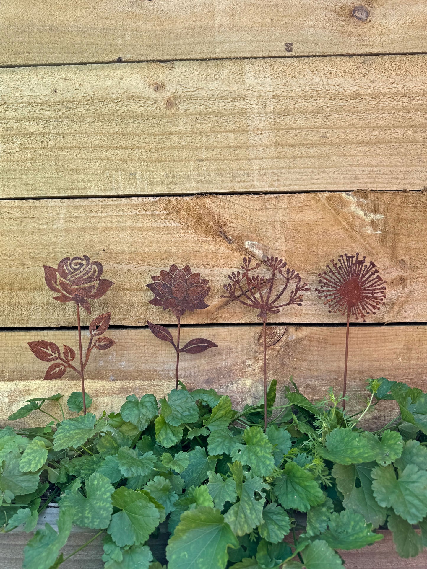 Garden Decoration Rose on Stick 37cm