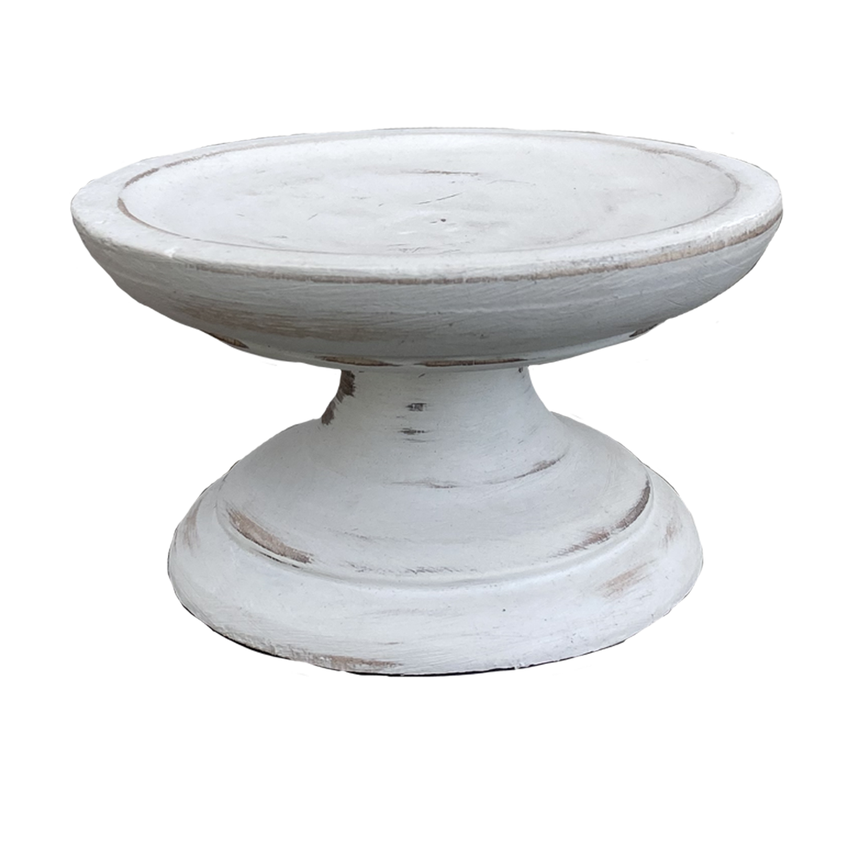 Footed Plate White Medium