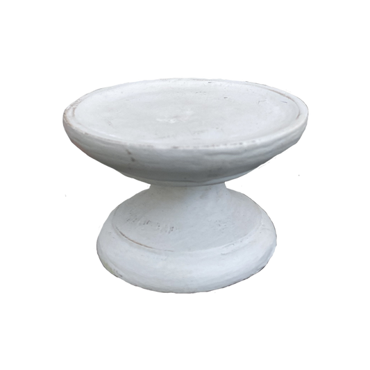 Footed Plate White Small