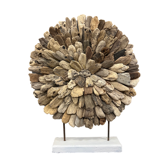 Driftwood Decorative Circle Footed