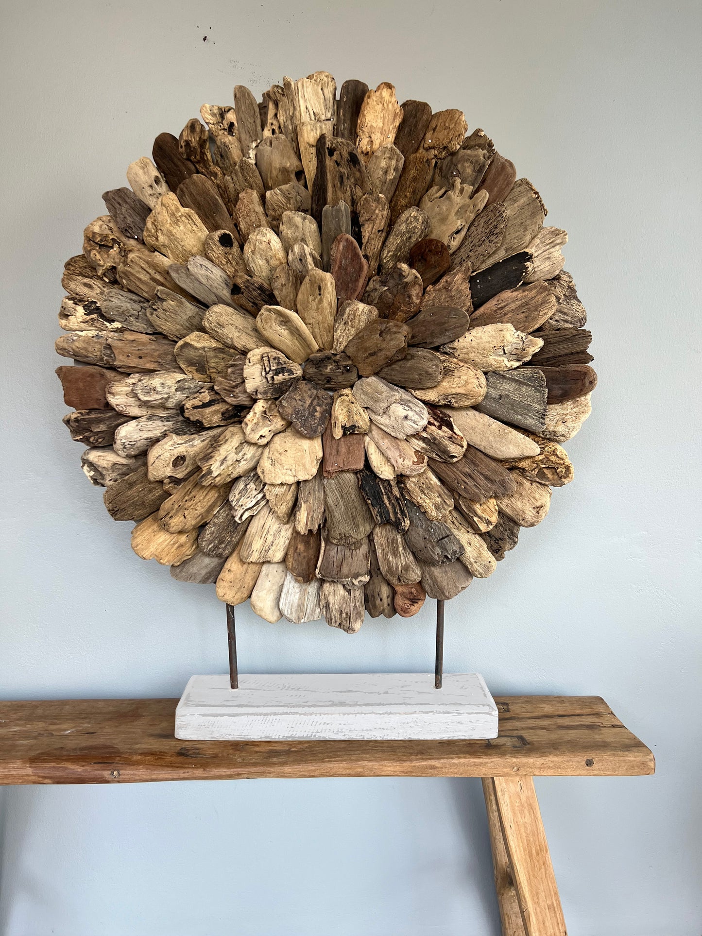 Driftwood Decorative Circle Footed