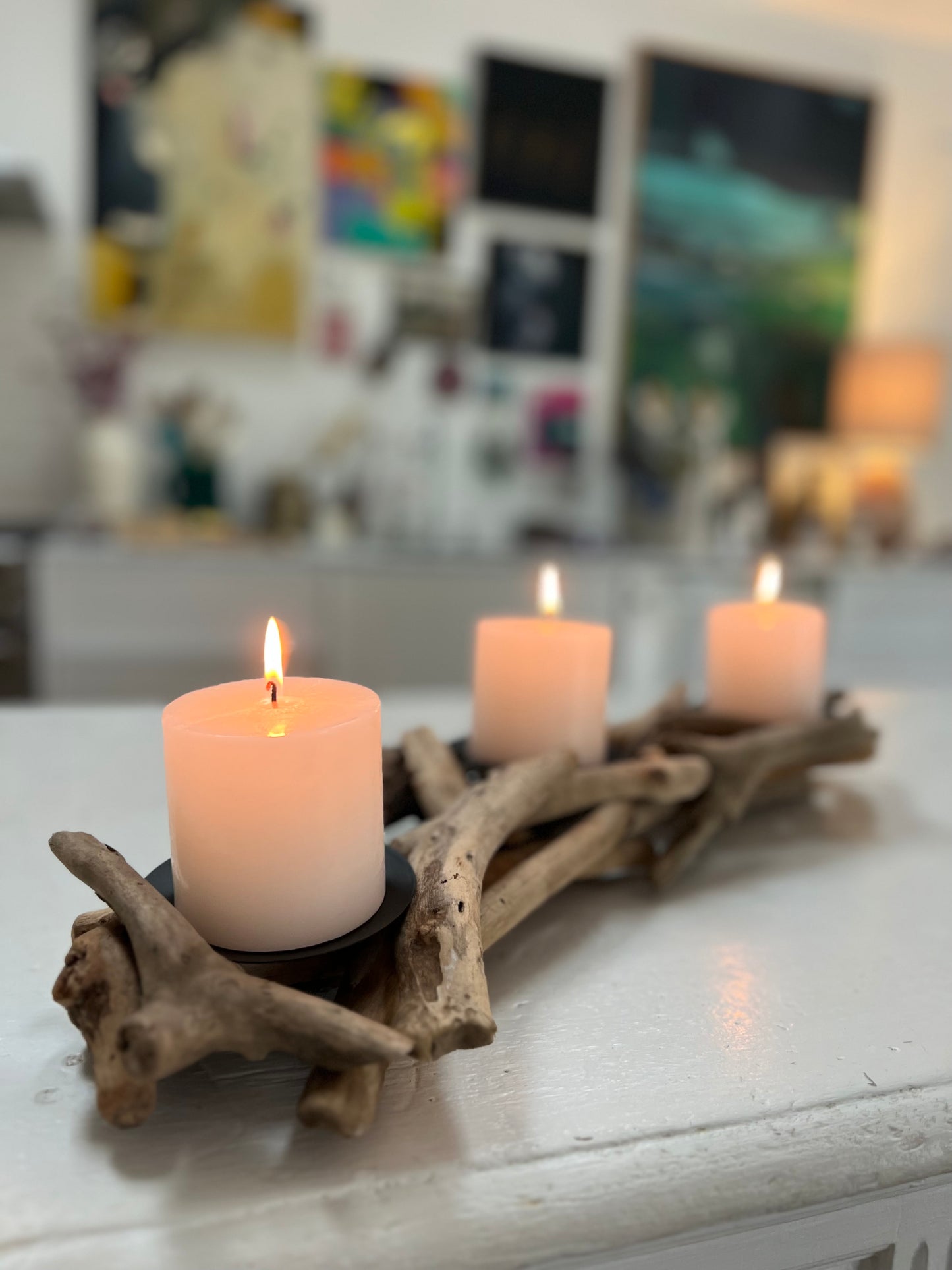 Driftwood Candle Centrepiece (3)