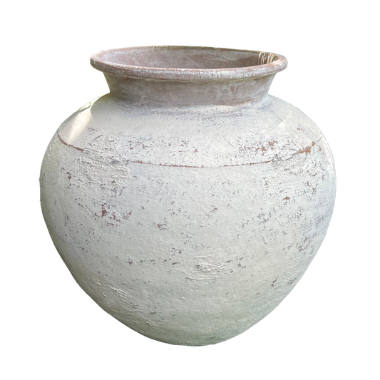 Sophia Pot White Washed L