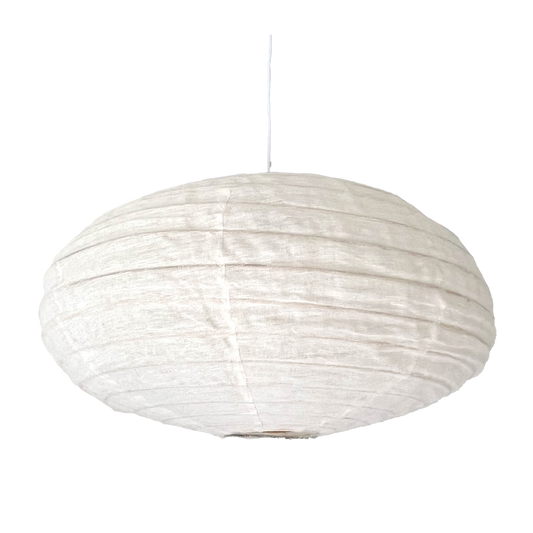 Linen Shade Oval 60cm White