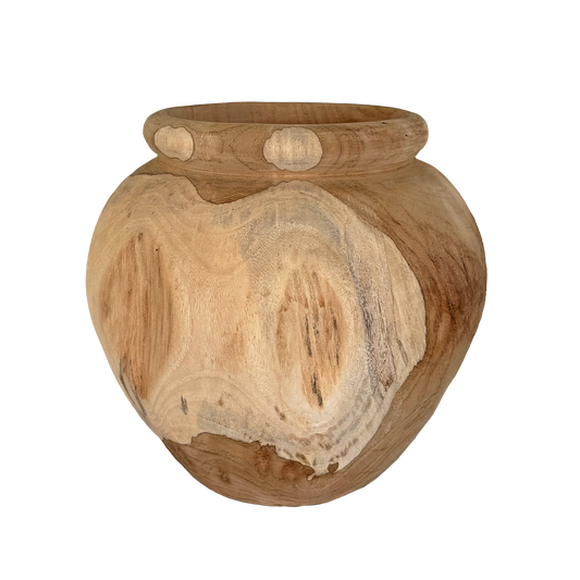 Organic Teak Pot Natural