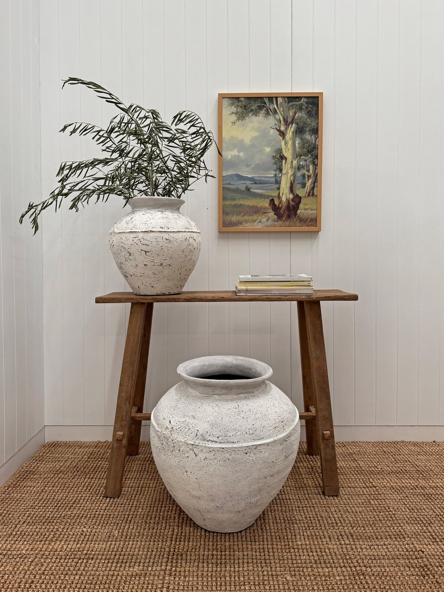 Sophia Pot White Washed M