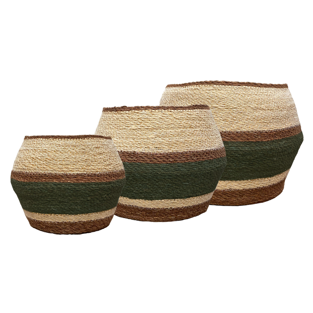 Eloise Belly Basket Olive - Large