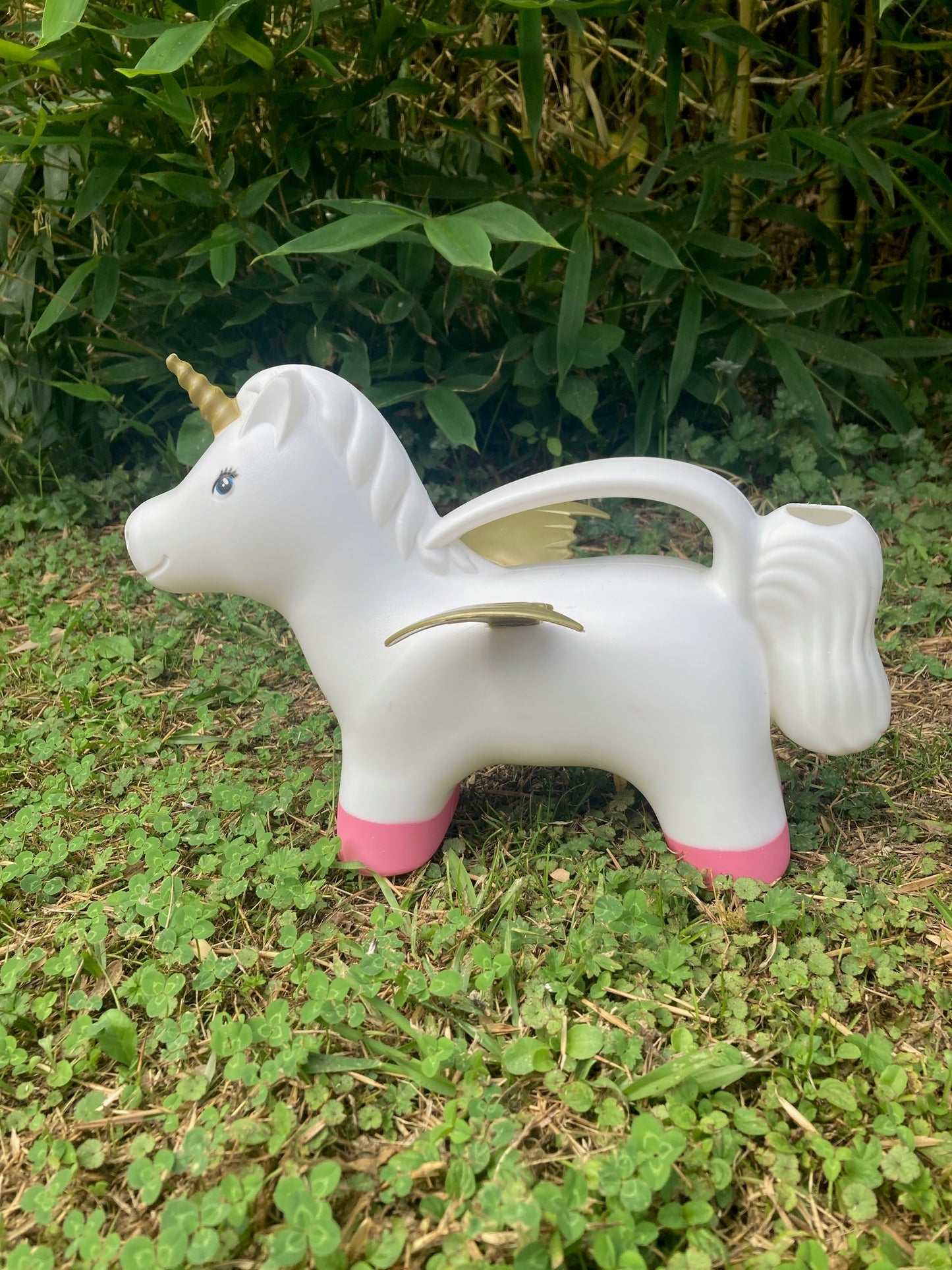 Watering Can Flying Unicorn White