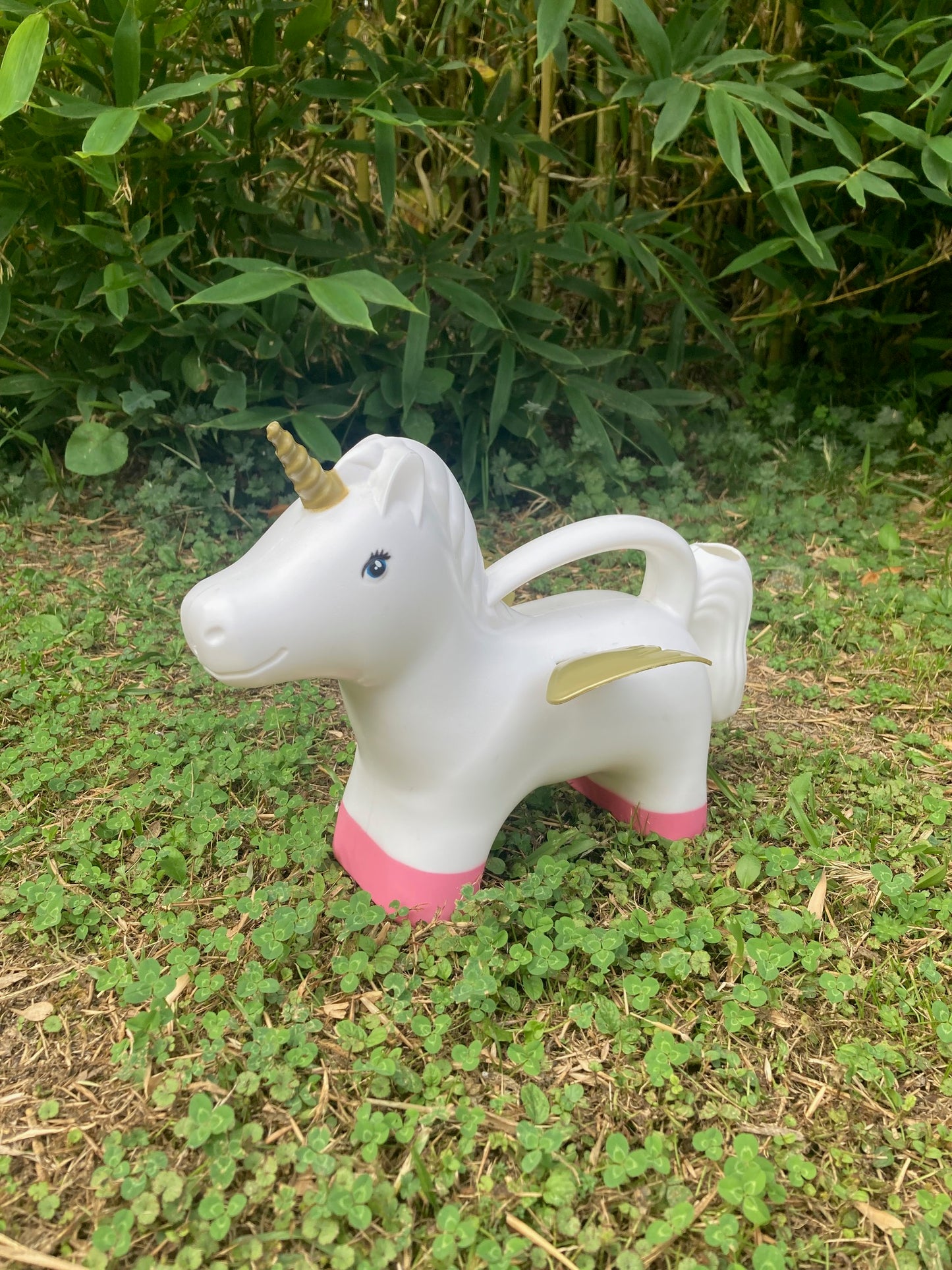 Watering Can Flying Unicorn White