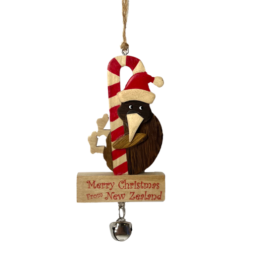 Kiwi Christmas Decoration Candycane