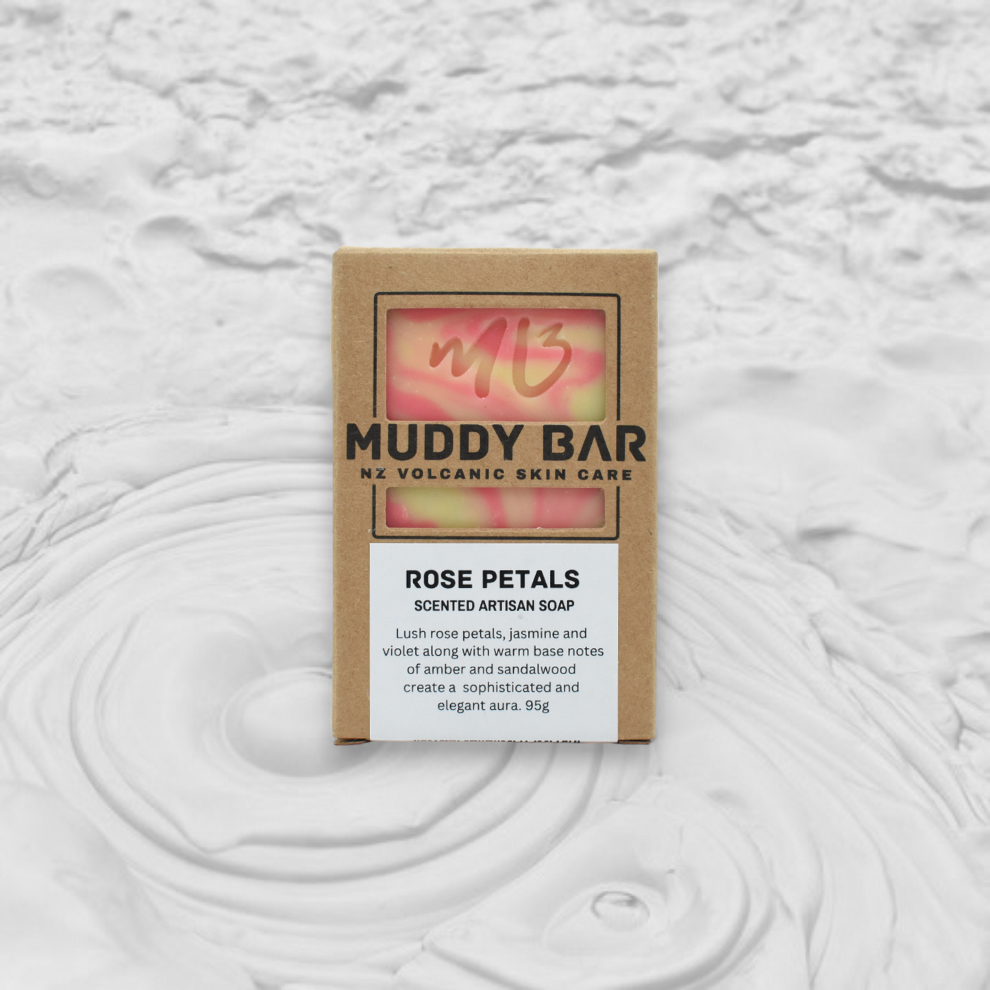 Muddy Bar Rose Petals Artisan Soap