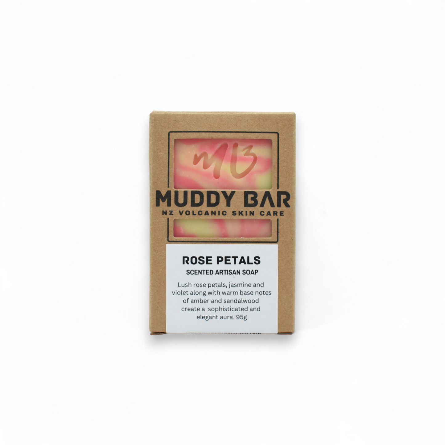 Muddy Bar Rose Petals Artisan Soap