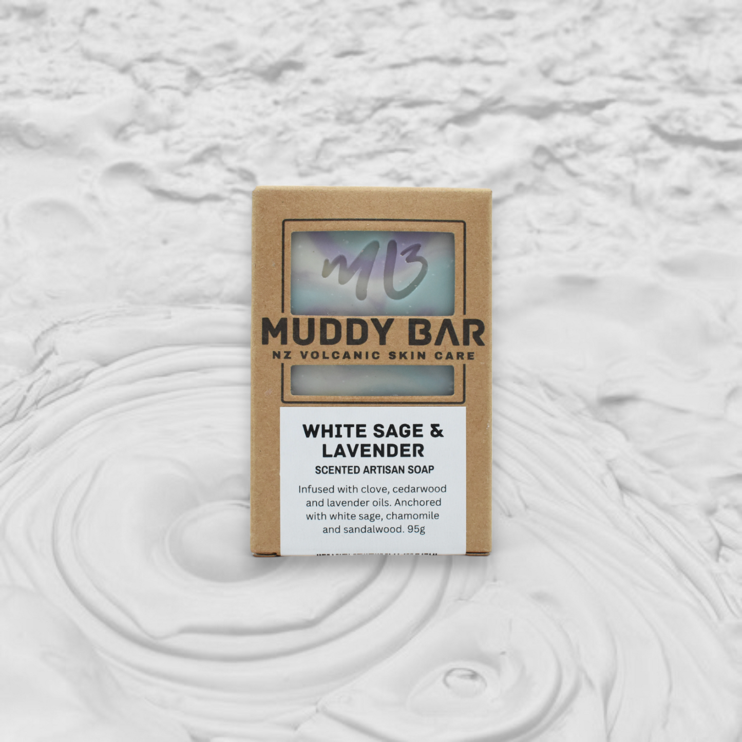 Muddy Bar White Sage & Lavender Artisan Soap