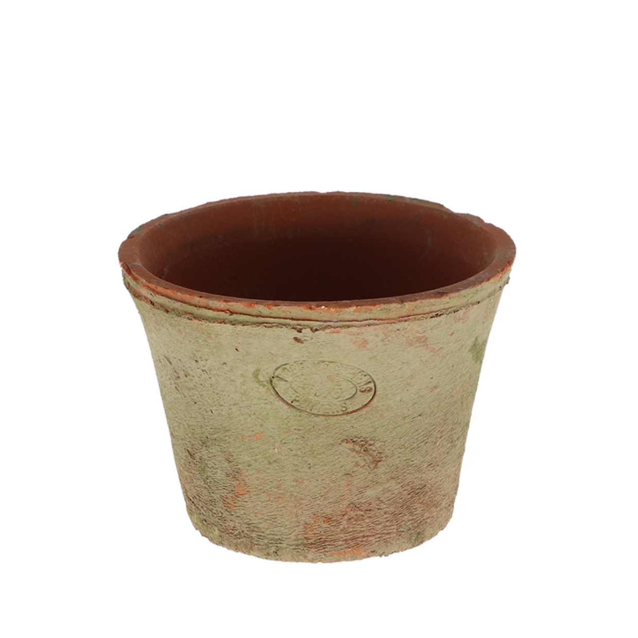 Aged Terracotta Pot Round