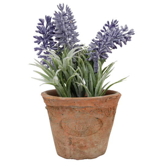 Artificial Lavender In Terracotta Pot