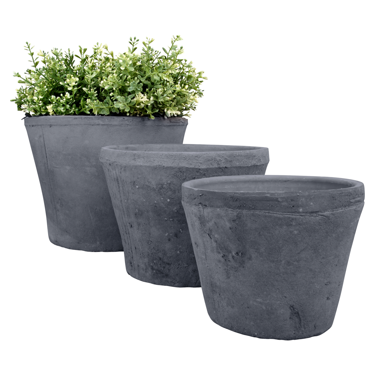 Terracotta Grey Pot Round XXL