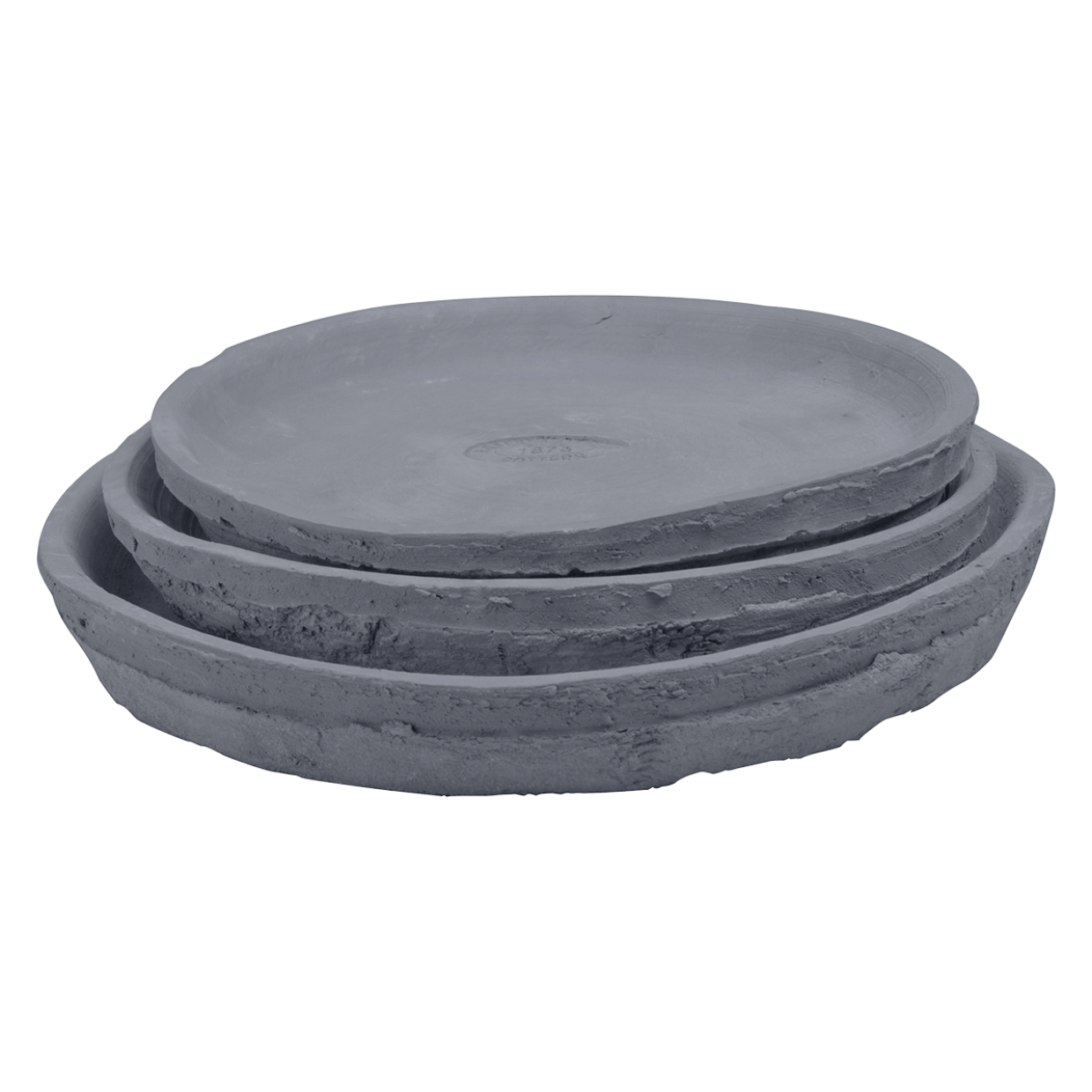 Terracotta Grey Saucer Round XL