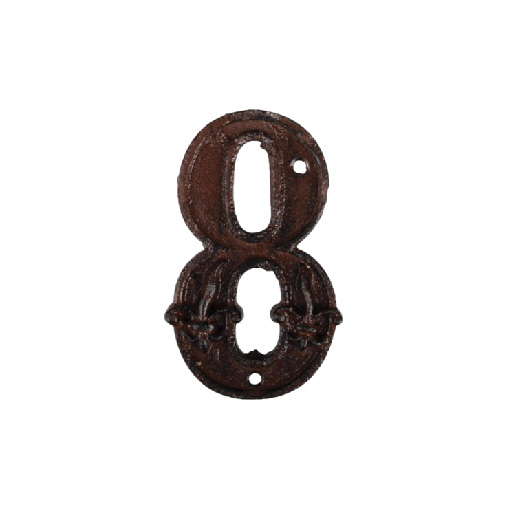 Cast Iron House Number `8`