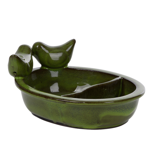 Bird Feeding & Drinking Bowl Green
