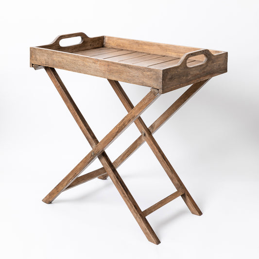 Butlers Tray with Folding Stand Natural