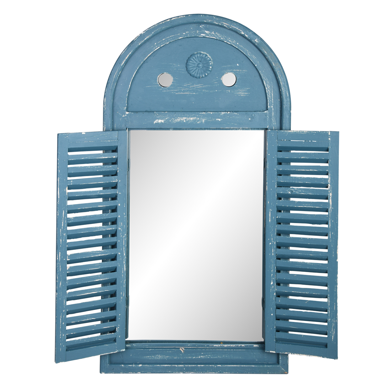 Mirror Louver Distressed Blue