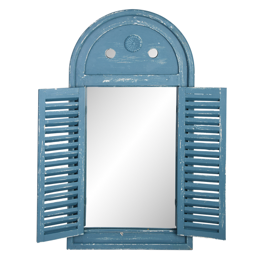 Mirror Louver Distressed Blue